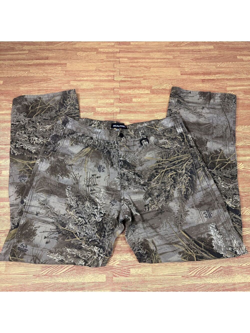 Realtree Camo Outdoor Hunting Pants Mens 36x34 Heavy Duty Cotton Five Pocket